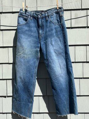 NWT Hudson Jeans Sloane Extreme Baggy Cropped Jeans Medium Wash Size 27